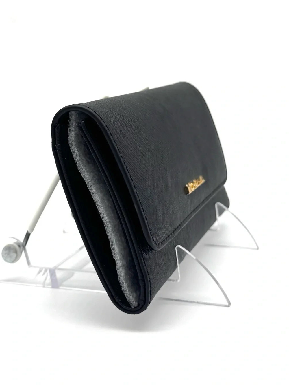 Michael Kors Large Jet Set Travel Trifold Wallet - Black/Gold